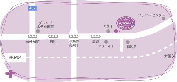 アプリコット藤沢店村岡MAP
